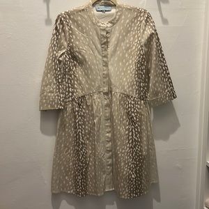 Tan subtle animal print Tuckernuck shirtdress